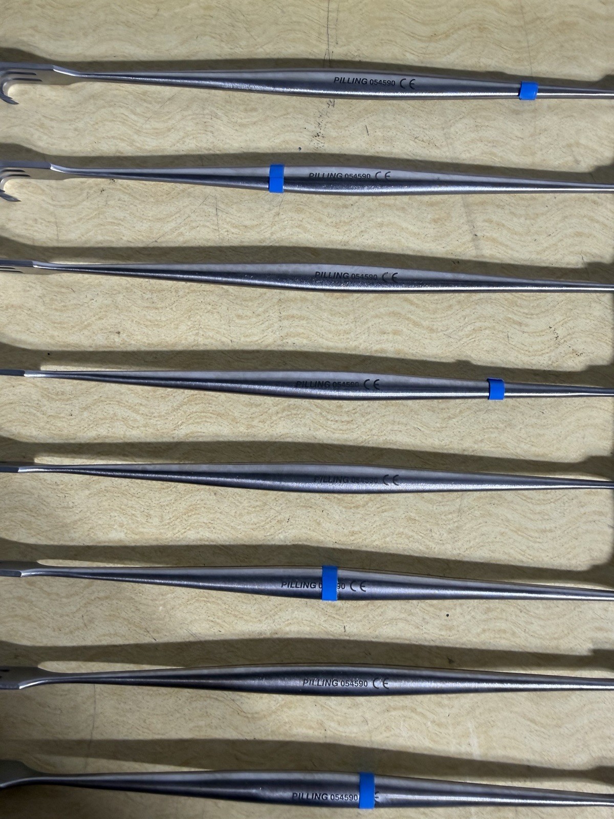 8 Pcs. Pilling 054590 625 Stainless Germany Retractor Tracheal 3 Sharp Prong