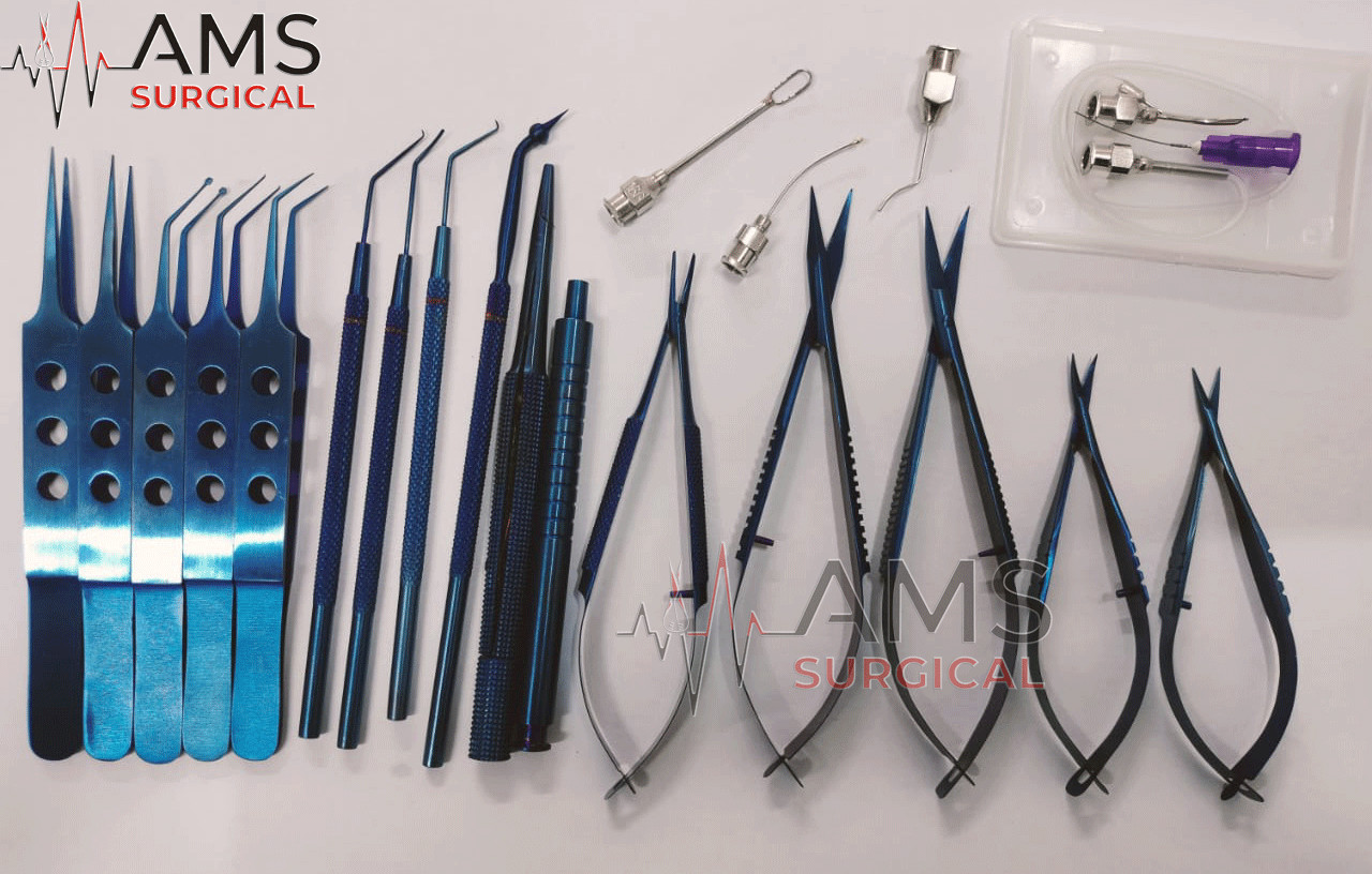 Ophthalmic Cataract Eye Micro Surgery Surgical Instruments Set Of 21 Pcs