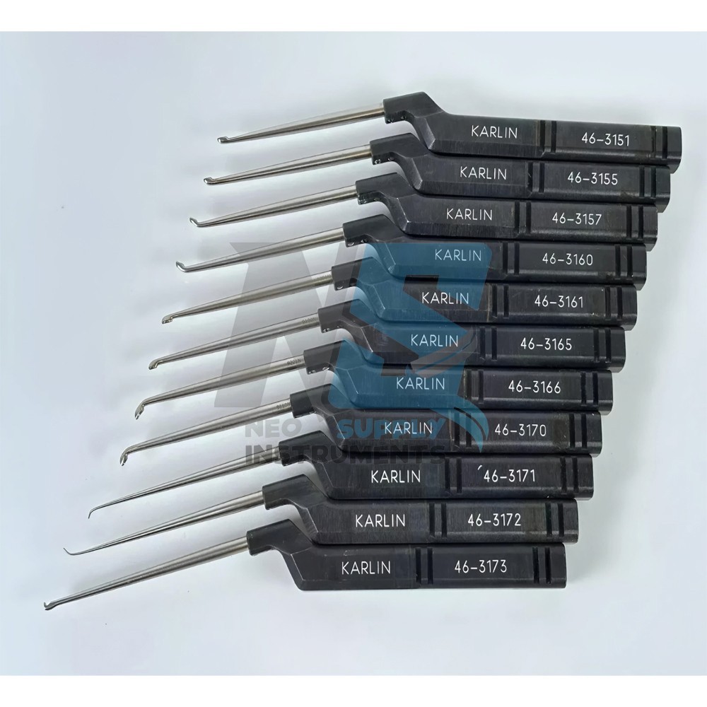 Lot Of 14 Codman Microdiscectomy Karlin Cervical Curettes Set Premium Quality