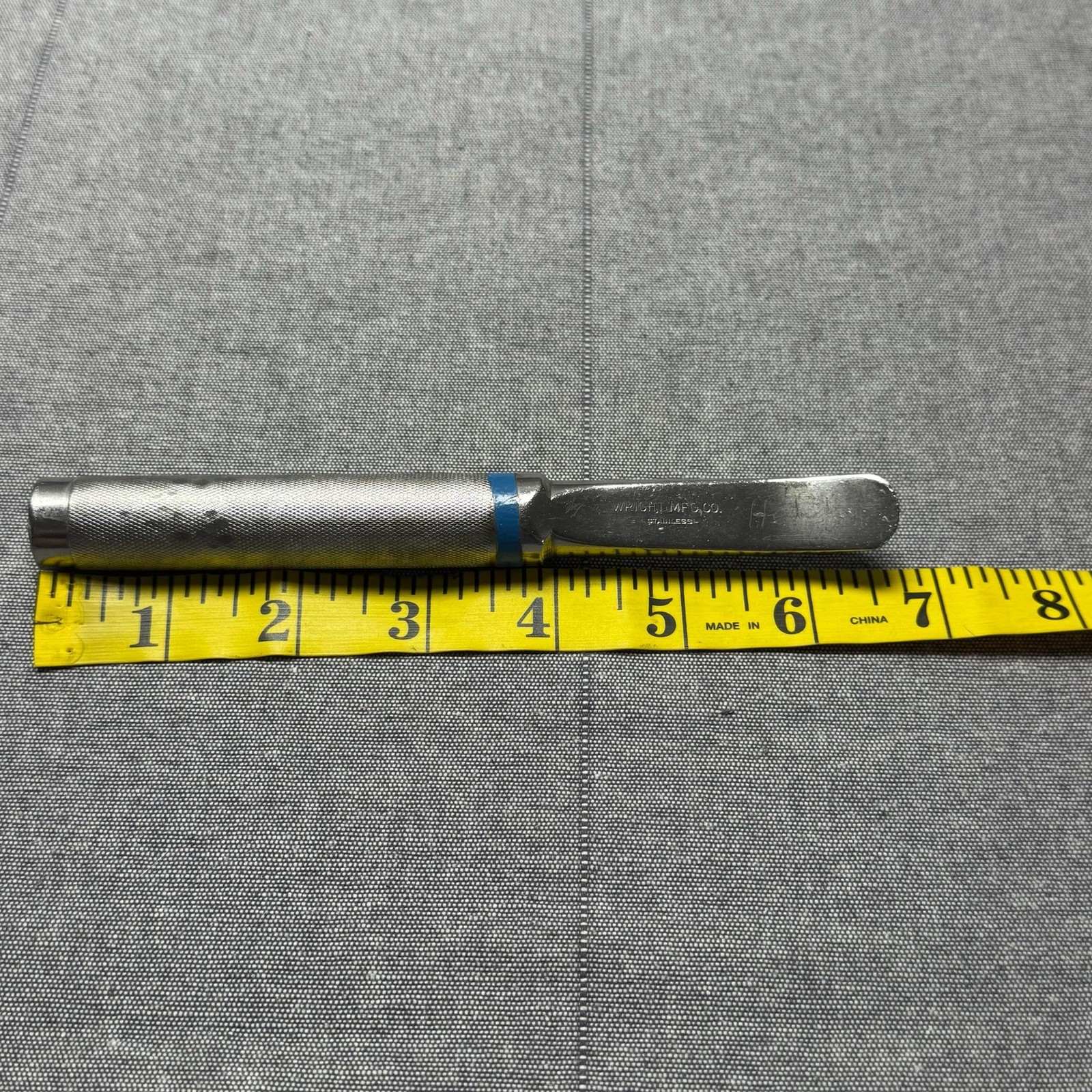 Wright Mfg Co Orthopedic Raspatory Stainless Curved Surgical Instrument Tool