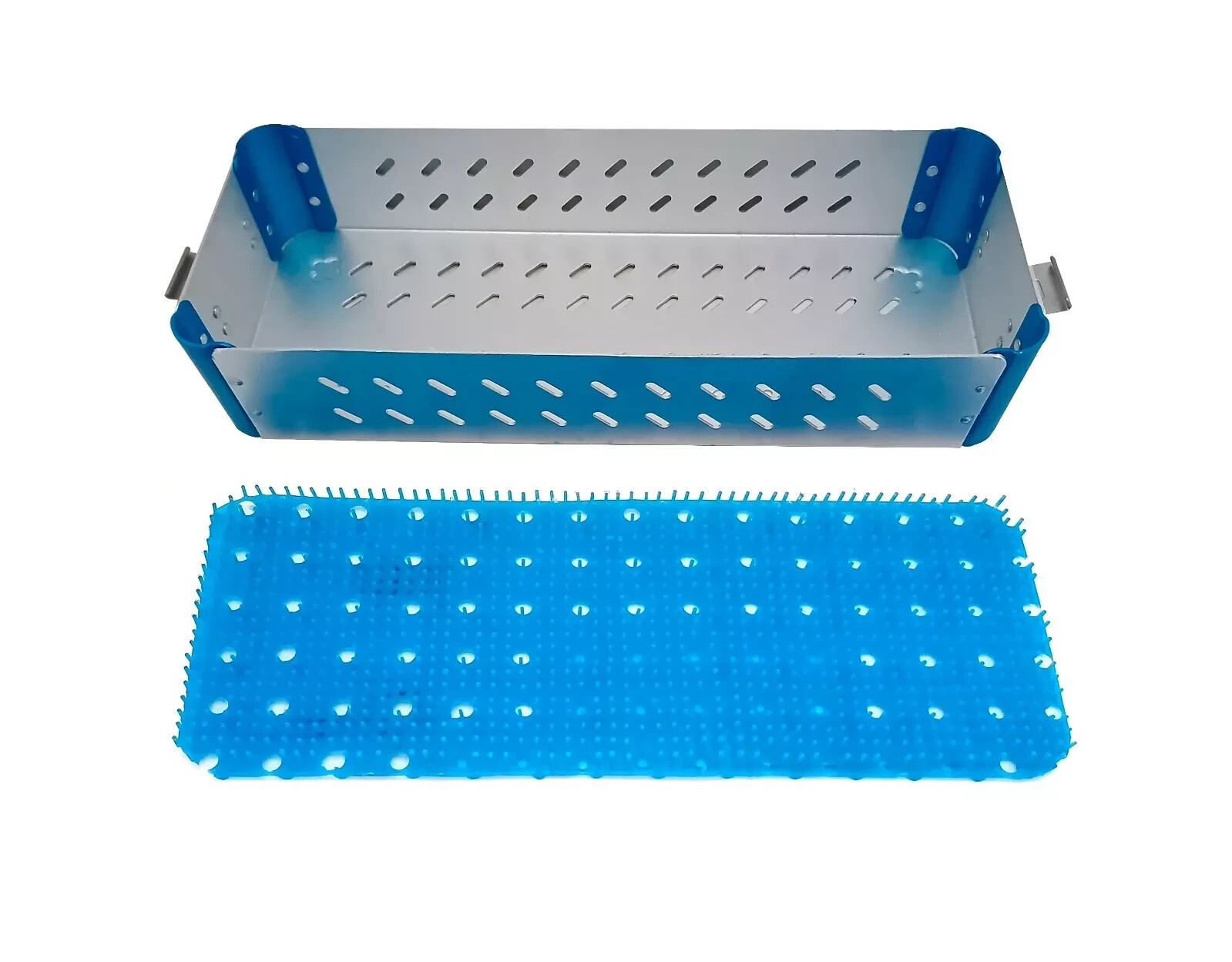 Aluminum Empty Case Box with silicon mat Veterinary Surgical Instruments