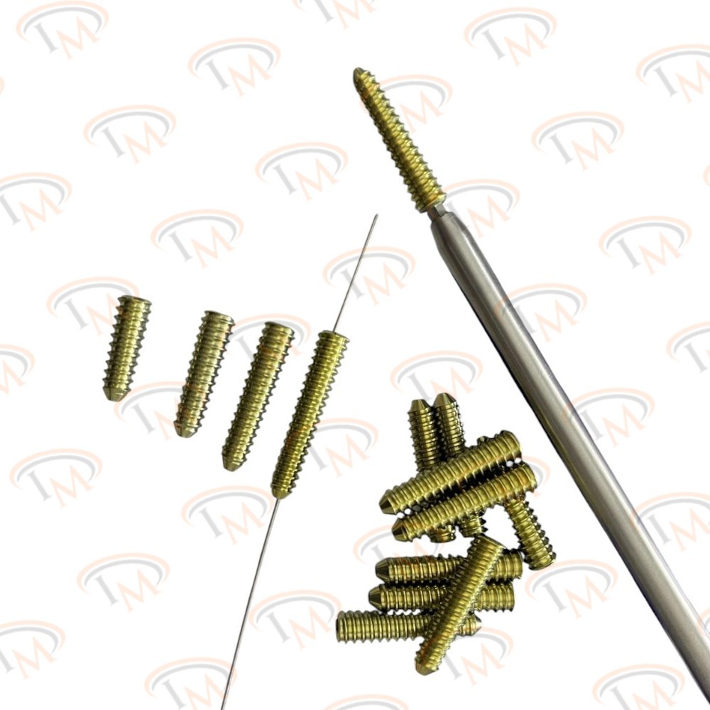 ACL (Interference) Screws Dia:7mm (Length 20 to 35mm) , 21Pcs (Titanium grade 5)