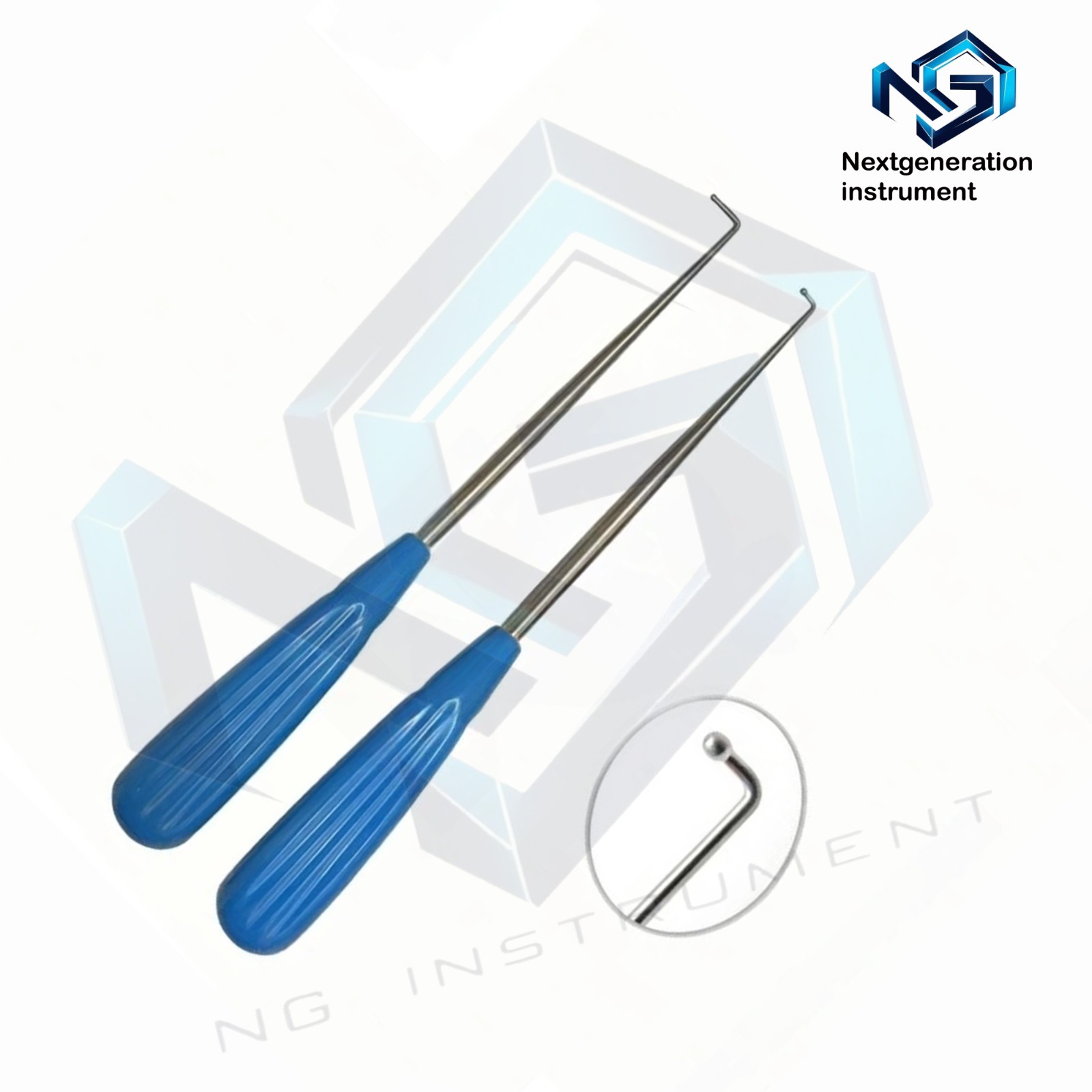 90° Ball Probe Set 5mm & 10mm Surgical Stainless Steel ENT Instrument 2PCS Set