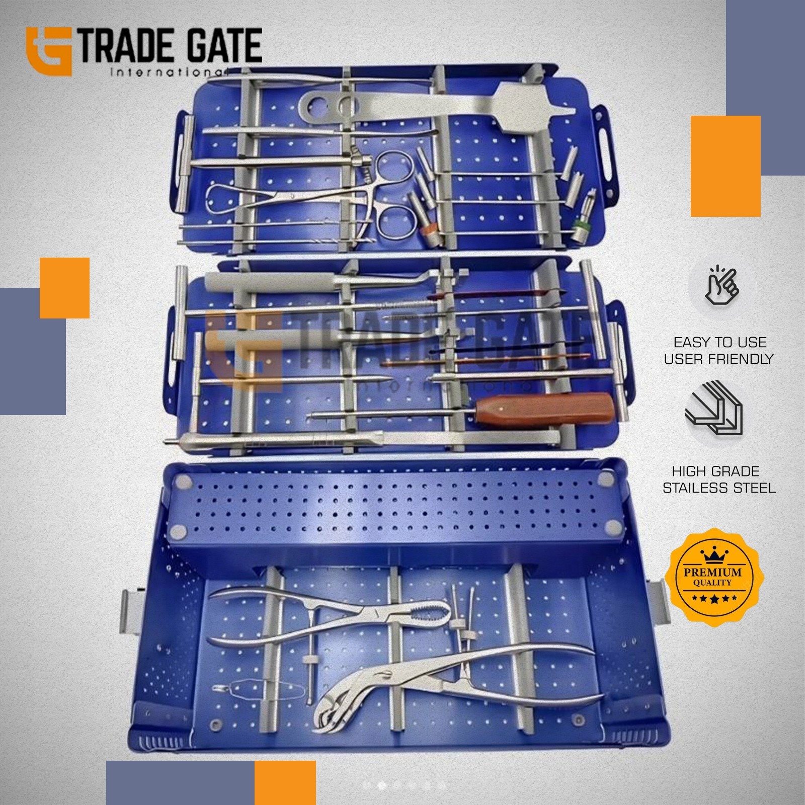 Large Fragment Set Locking And Non locking Complete Orthopedic Instruments Set