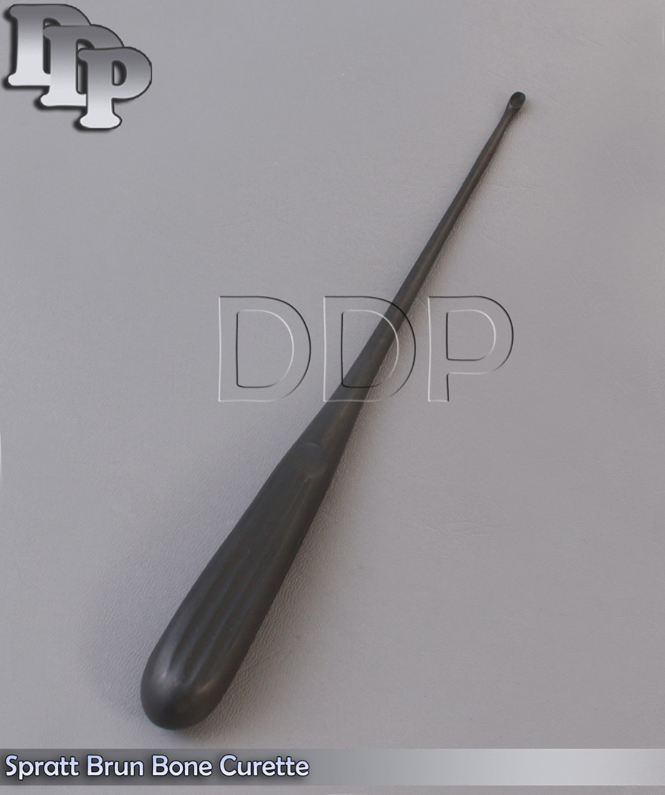Spratt Brun Bone Curette Size 2 Black Coated Surgical Instrument