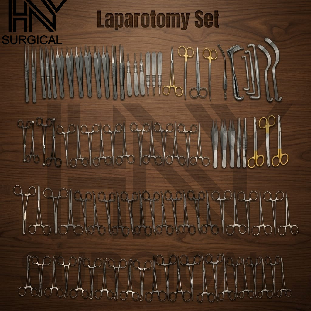 108 Pcs Basic Laparotomy Instruments Set Stainless Surgical German Grade