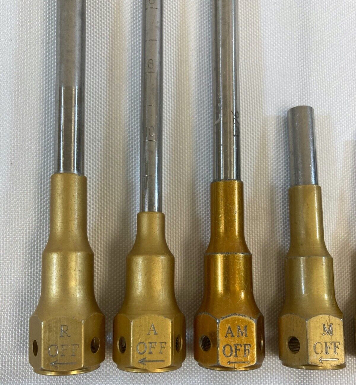 Set of 7 Medtronic Midas Rex Classic Pneumatic Attachments Neurology Orthopedic