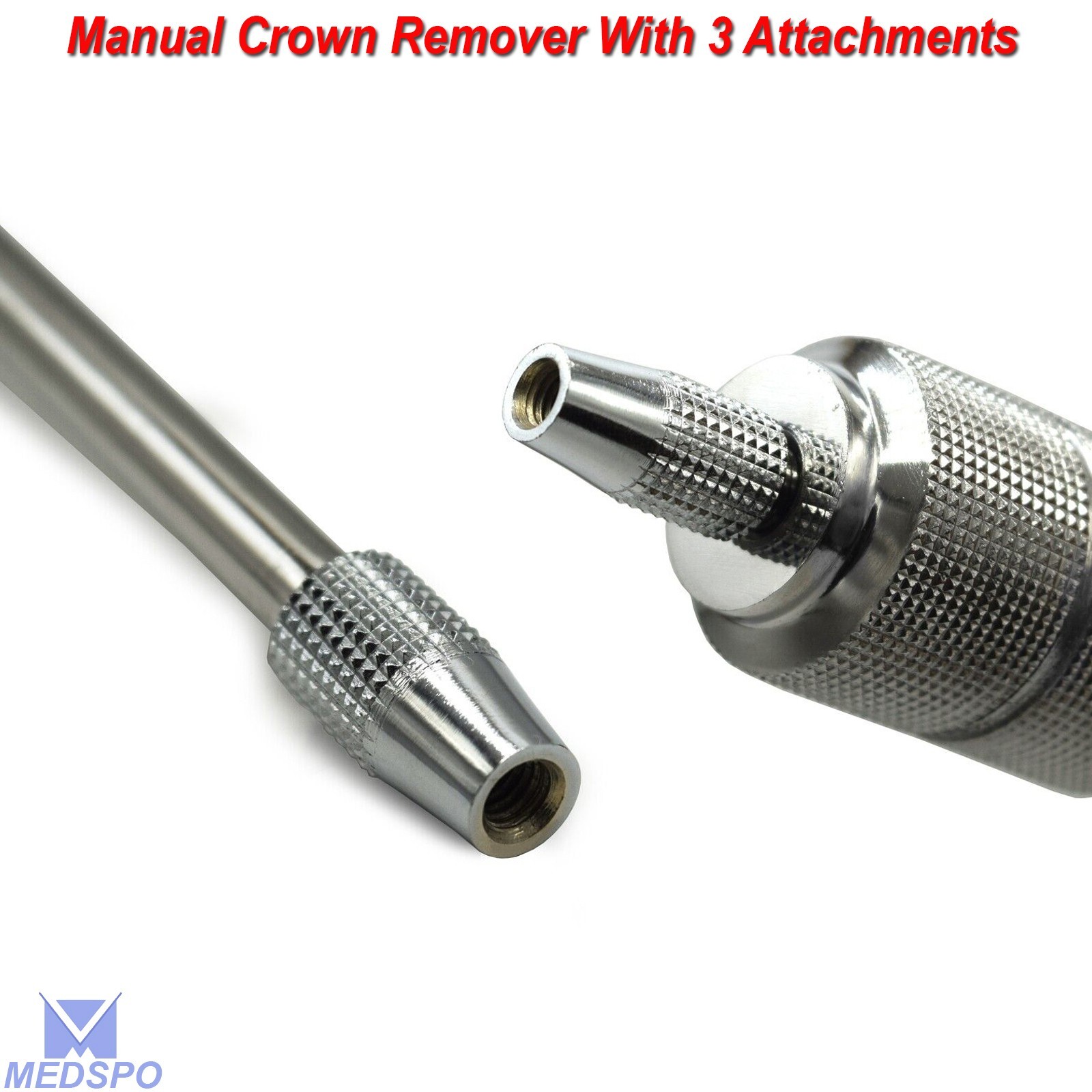 Crown Remover Manual With 3 Tips Bridge Removal Restoration Dental Instruments
