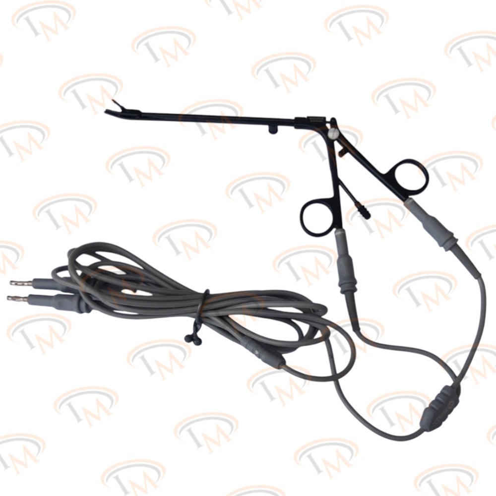 STAMMBERGER Bipolar Suction Forceps – 12.5cm Length, 15° Up Tip, with 3m Cord