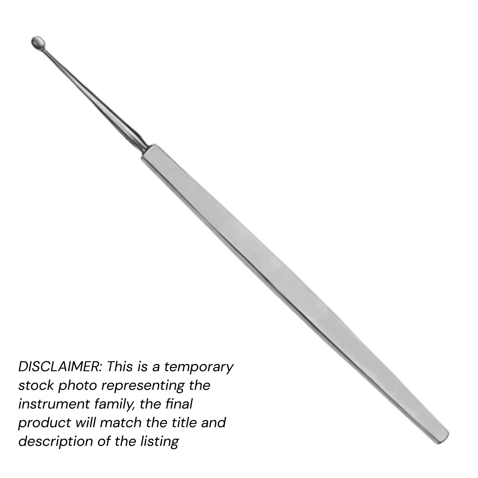 Hebra Chalazion Curette, 5″, Oval Tip, 1 x 1.7 mm, Economy