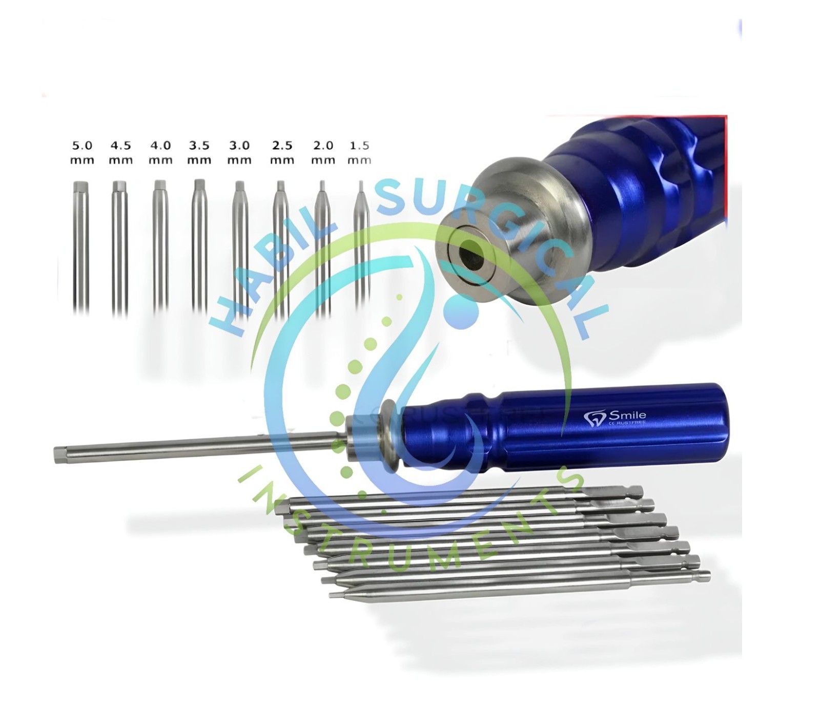 Orthopedic Bone Screwdriver Set With Quick Coupling Handle Surgical Instruments