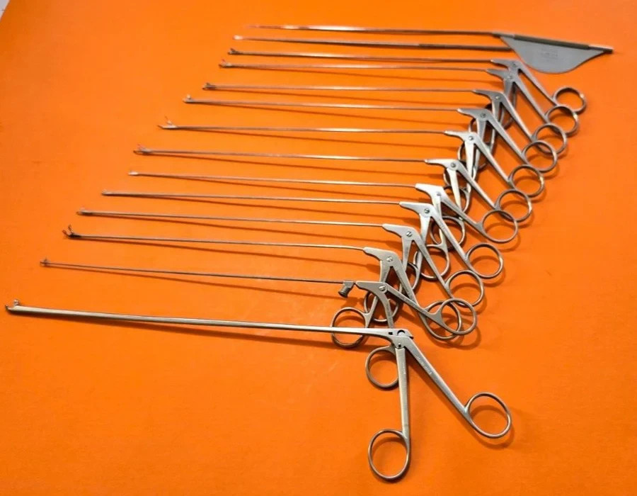 Karl Storz / Pilling Surgical Laryngeal Instrument Set 14 Pcs with Sterilization