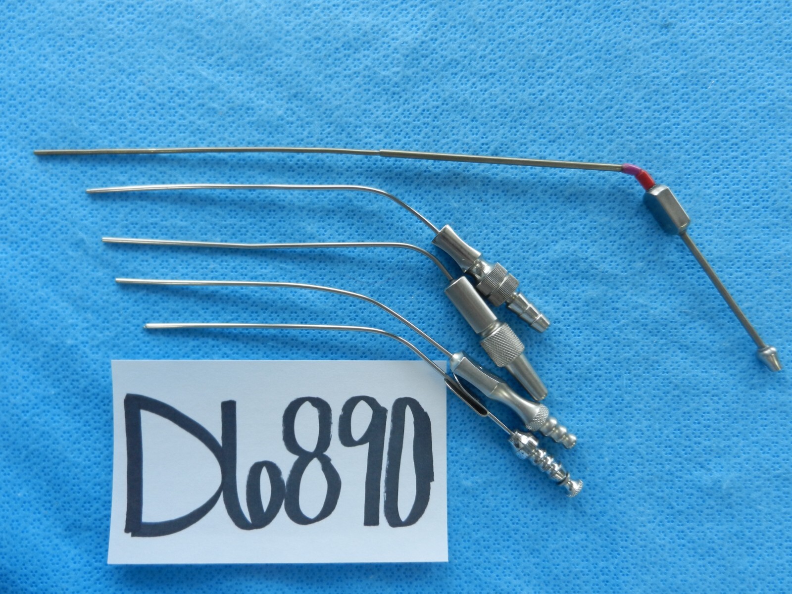 D6890 Redmond Jarit Pilling Neuro ENT Surgical Spinal Suction Tubes Lot of 5 6FR