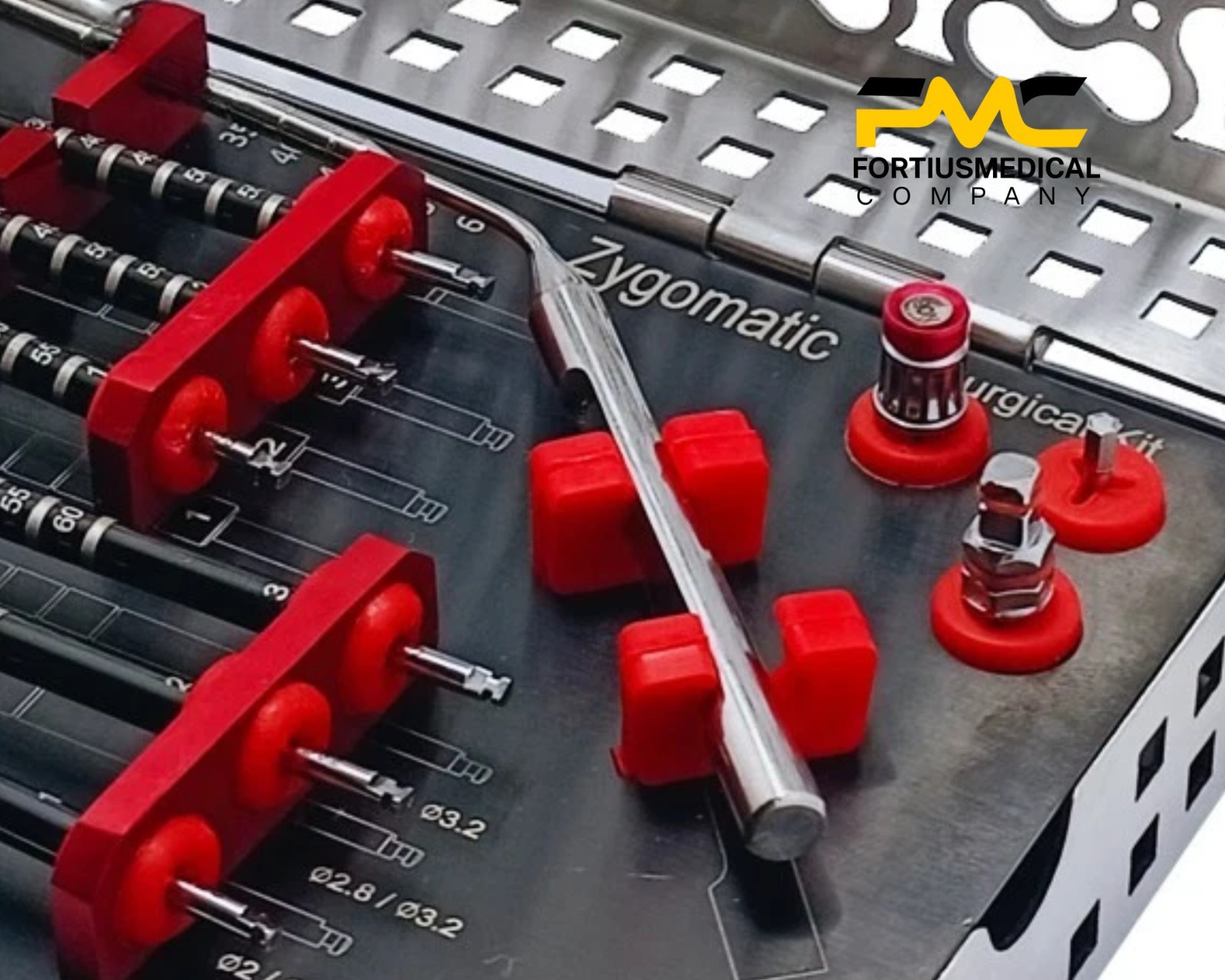 Zygoma 14Pcs Zygomatic Dental Implant Kit Titanium Coated Surgical Drill Set