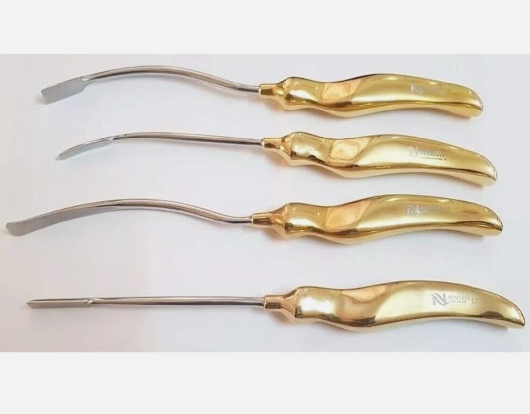 New Plastic Surgery Brow Lift & Face Lift Instruments Scalp Elevators Set of 4
