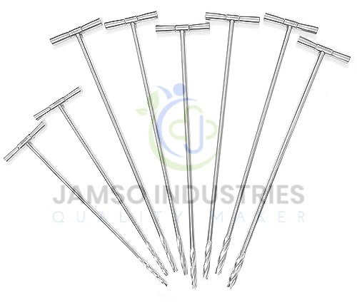 Orthopedic T-Handle Reamer Set 8 Pcs 7mm–14mm Surgical Instrument Stainless Stel