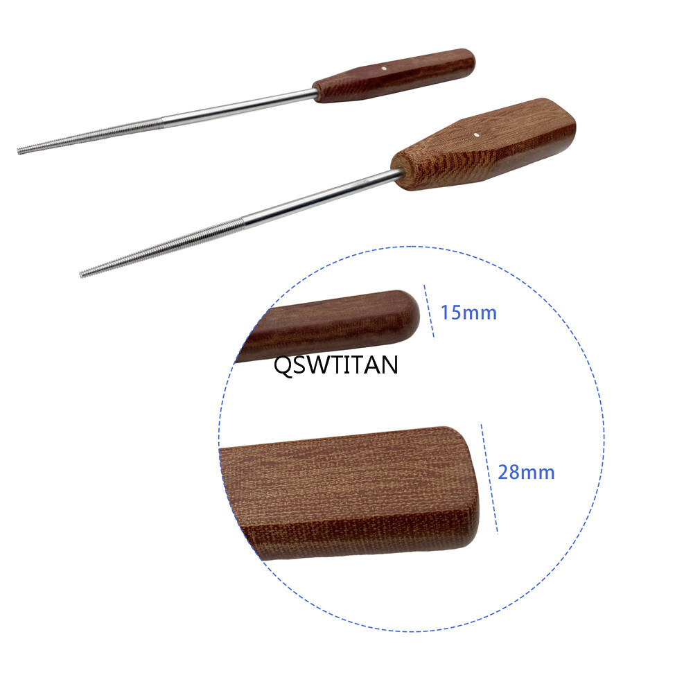 Orthopedic Bone Rasp Bone File Trochlea Rasp Bone Grind Wooden handle Surgical