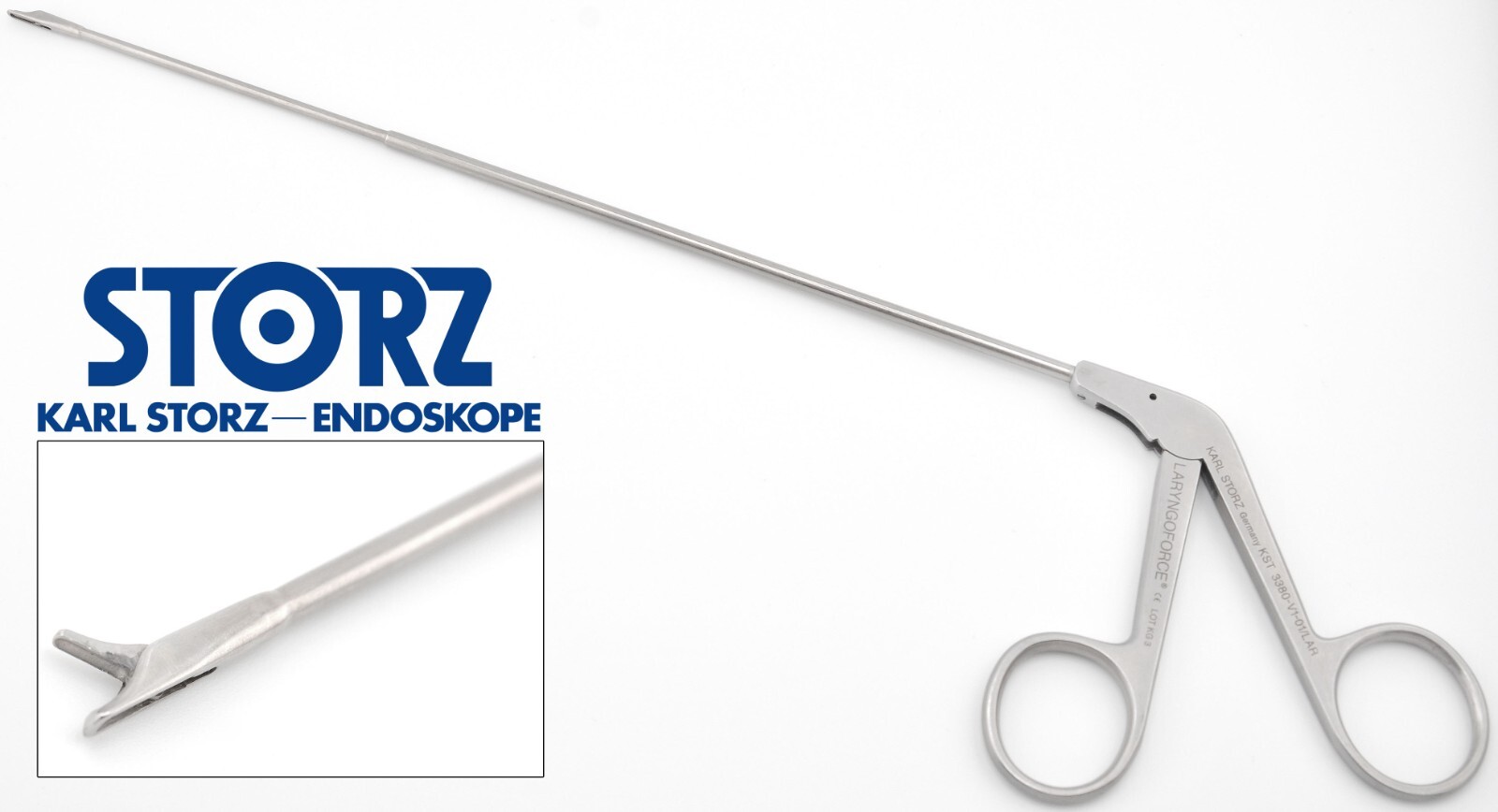 KARL STORZ 3380-V1-01/LAR Laryngoforce ENT Nasal Straight Punch bite 1x3mm