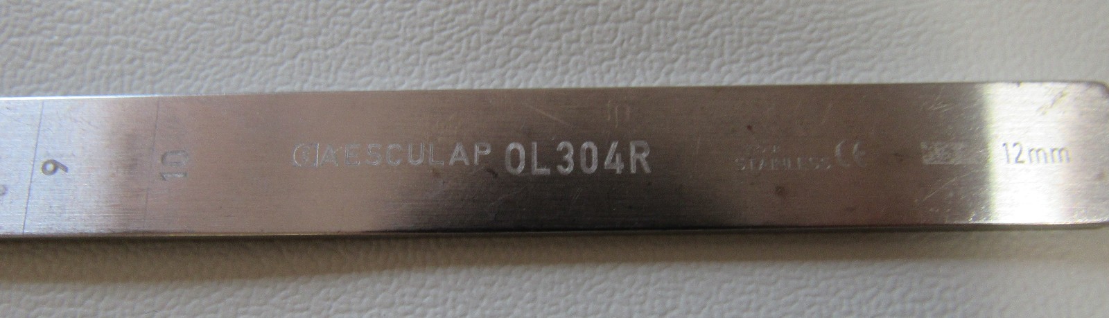 Aesculap OL304R Osteotome w/ Numerical Marks 12mm Overall Length 7″ Stainless
