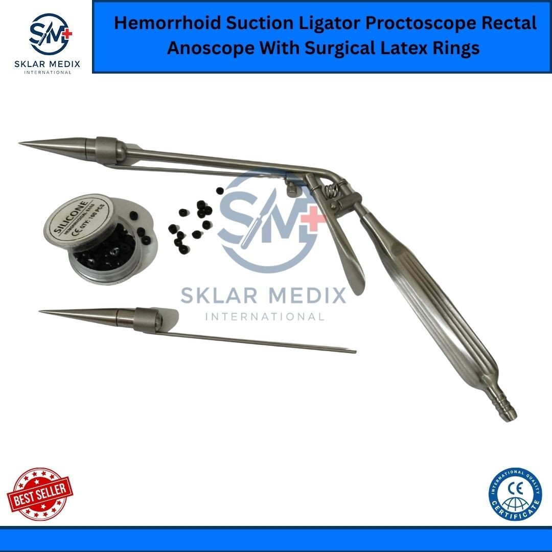 Hemorrhoid Suction Ligator Proctoscope Rectal Anoscope With Surgical Latex Rings