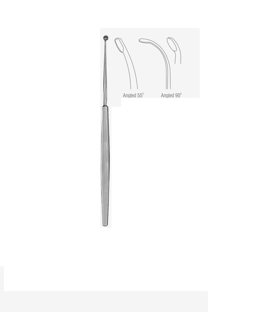 Kuhn-Bolger Frontal Sinus Curette, 8″, Curved 90 Degree, 3.5x5mm, Small, Oblong