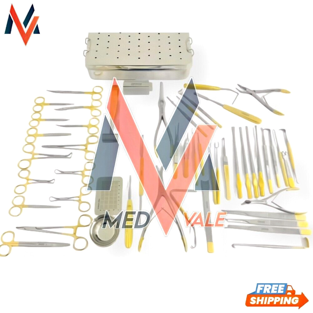 Rhinoplasty Instruments Set of 50 PCS Nose Surgery Reusable Instruments