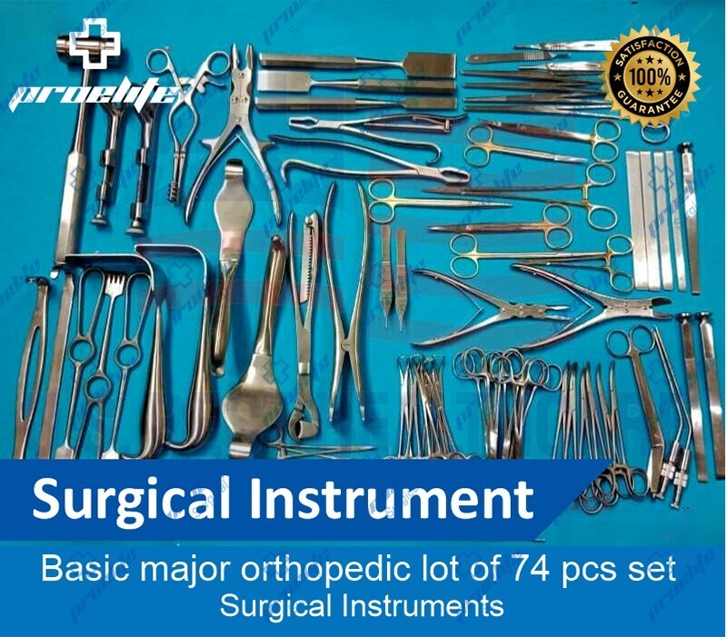 Basic Major Orthopedic Lot Of 74 Pcs Set Surgical Instruments
