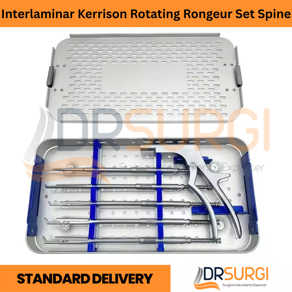 Interlaminar Kerrison Rotating Rongeur Set Spine Surgery Orthopedic Instruments