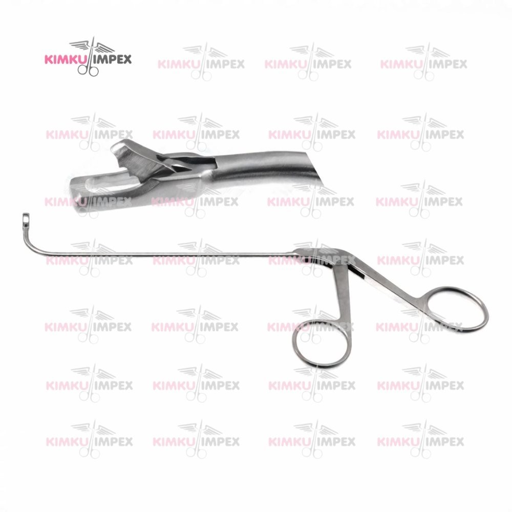Frontal Sinus Recess Giraffe Forceps 130mm, 90° Up, 2.0mm Thru-Cutting Cup Jaws