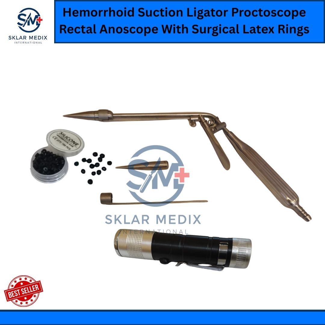Hemorrhoid Suction Ligator Proctoscope Rectal Anoscope With Surgical Latex Rings