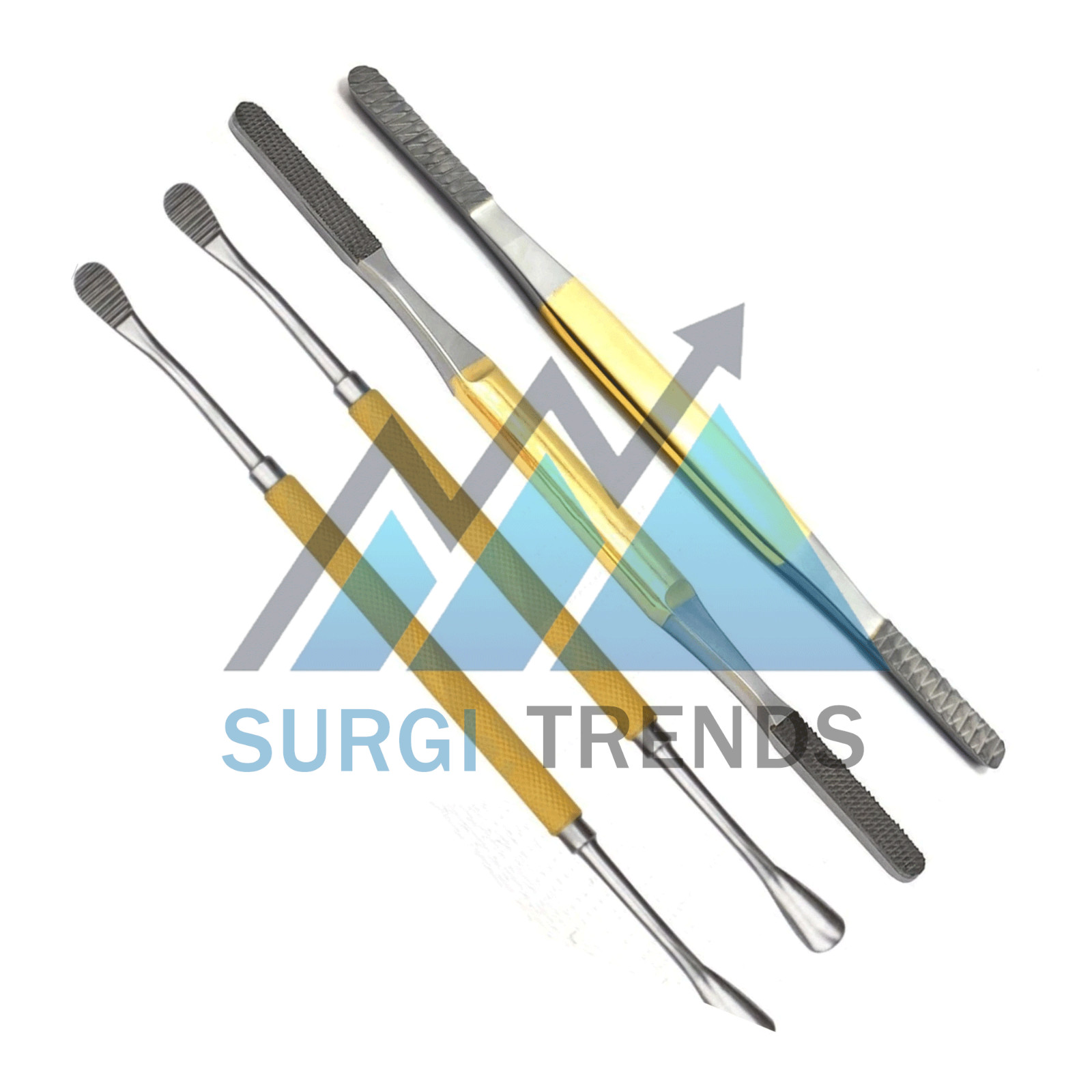 Rhinoplasty Fomon Double Ended Nasal Rasp Medium 4 PCs Set Surgical Instruments