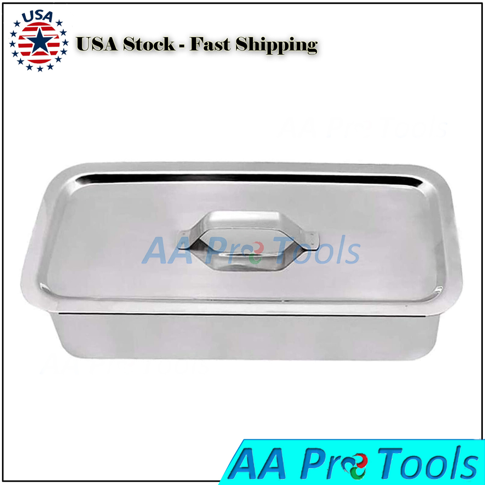 Surgical Holloware 9″x5″x2″ Trays With Lid Stainless Steel