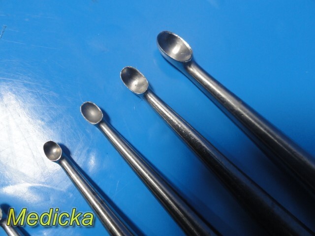 Integra Lifesciences Assorted Brun Curettes 6¾”; Oval Cup; Size 000 to 5 ~ 32762