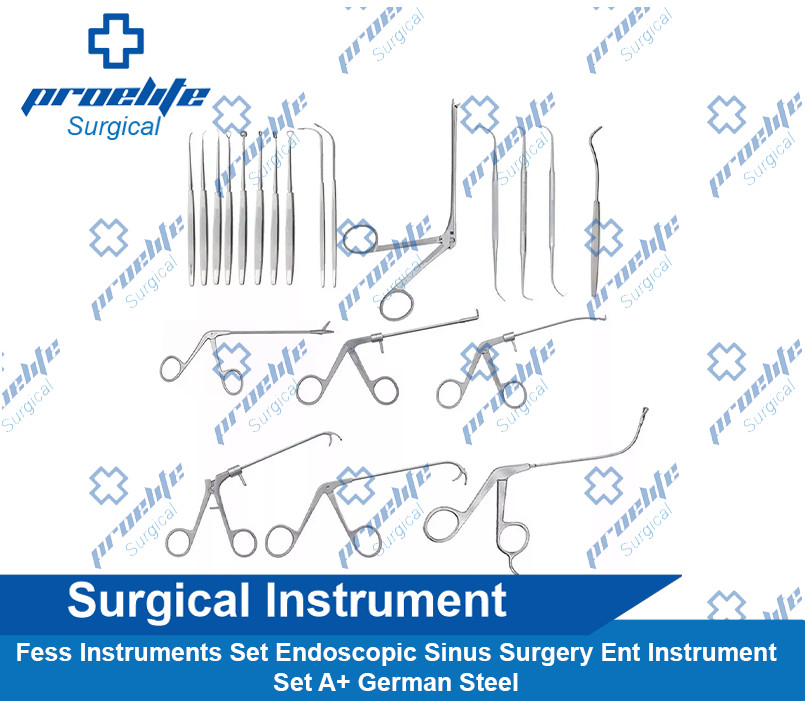 Fess Instruments Set Endoscopic Sinus Surgery Ent Instrument Set A+ German Steel