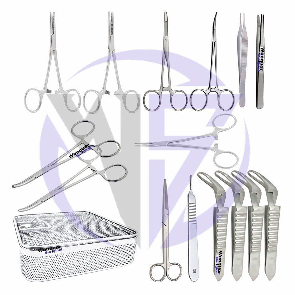 Canine Castration Kit of 16Pcs Basic General Minor Spay Set Veterinary instrumen