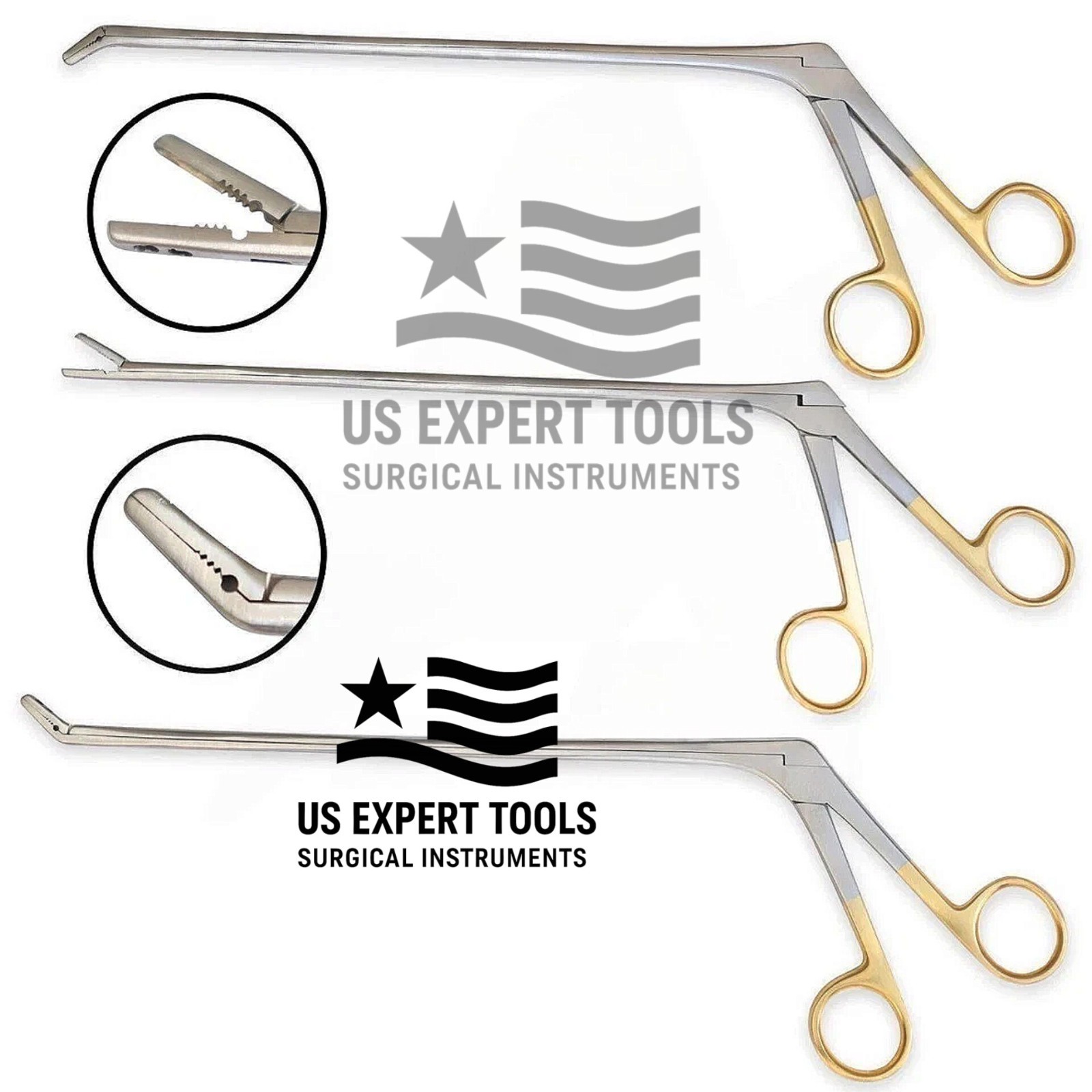 Caspar Intervertebral Disc Rongeur Down Straight Up 3 Pcs Orthopedic Instruments