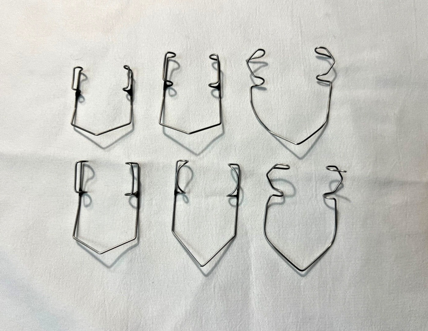 Set Of 6 Ophthalmic Wire Eyelid Speculums Small / Medium / Large