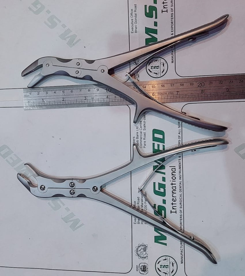2PCS Echlin Duckbill Bone Nibbler Double Action 23cm 9″ Orthopedic Instrument