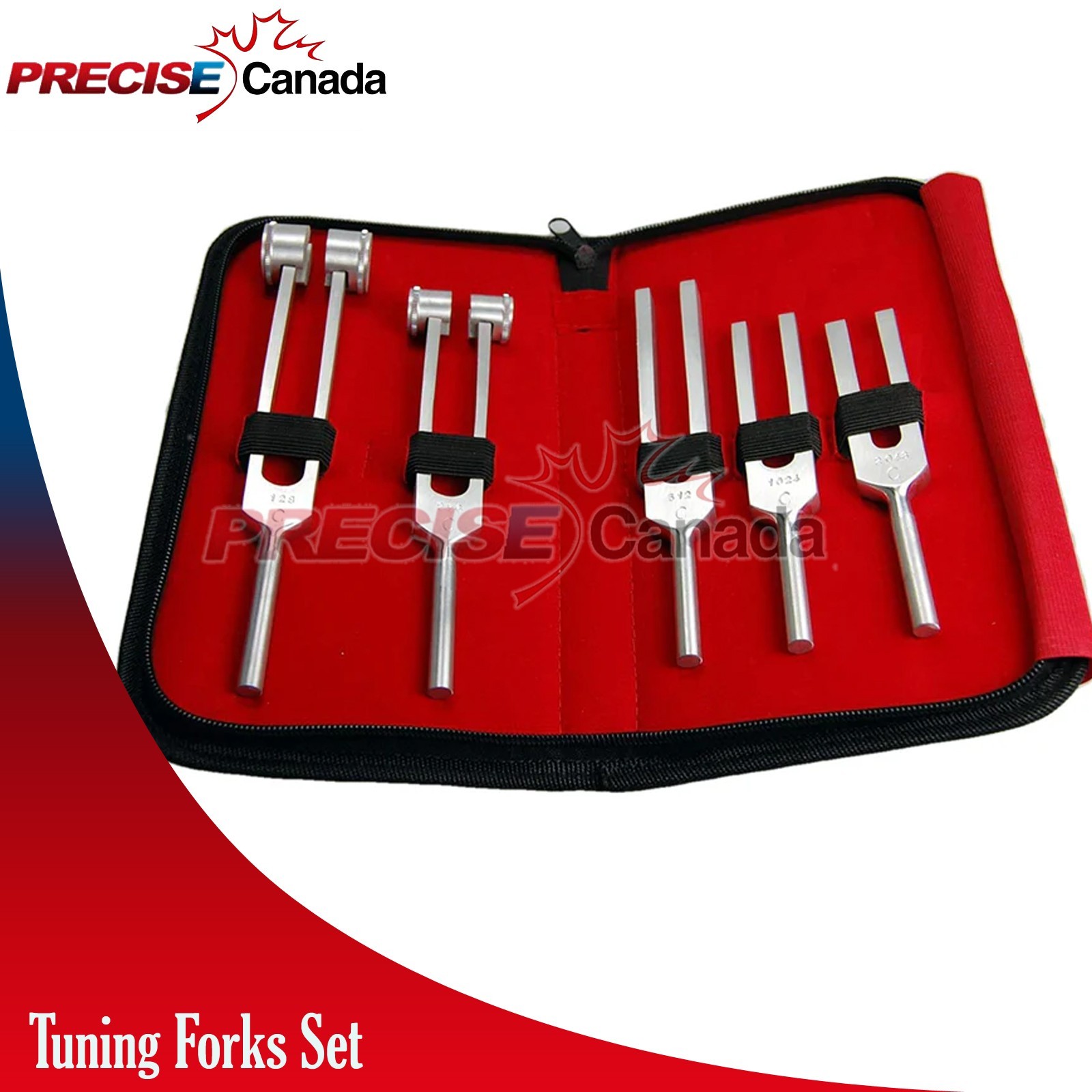 Tuning Fork 5 Set-128Hz,256Hz,512Hz,1024Hz&2048Hz for Healing &Vibration Therapy