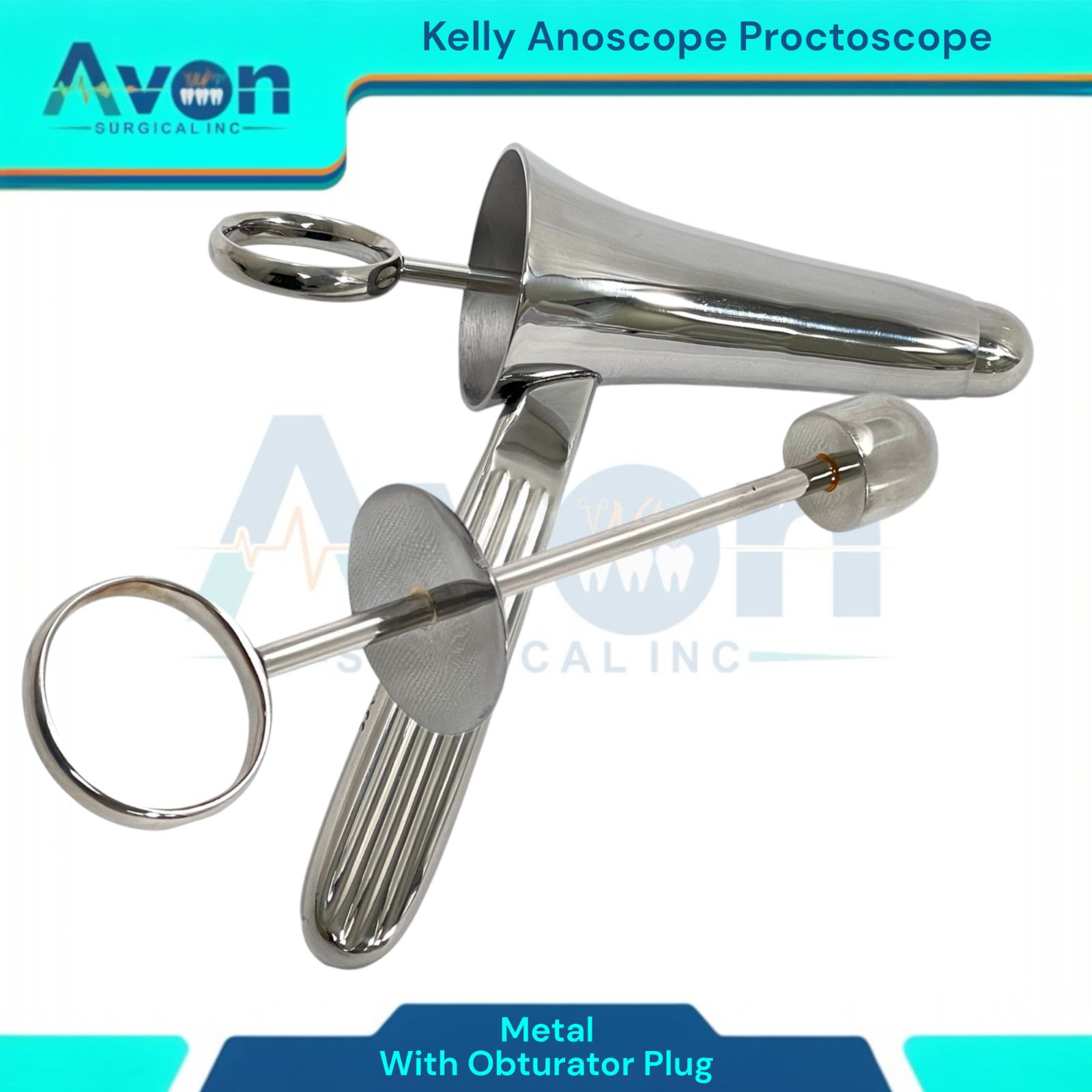 Kelly Anoscope Proctoscope Rectal OB/GYN Urology Instrument with Obturator