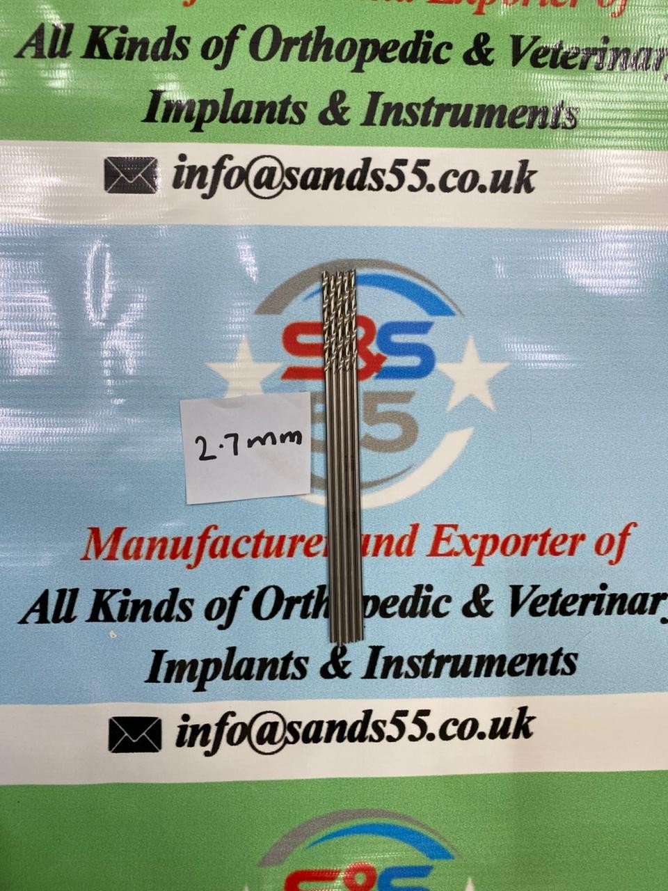2.7MM Cannulated Drill Bits Set Of 10 Pieces Orthopedic Instruments A+ Quality