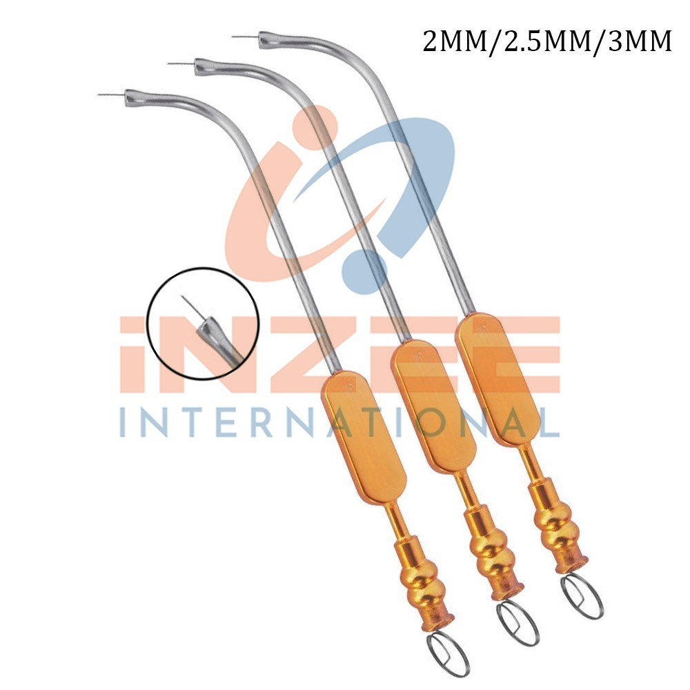 Sinus Suction Tube Set Of 3 2mm/2.5mm/3mm Nasal Surgery Ent Instruments By IZ