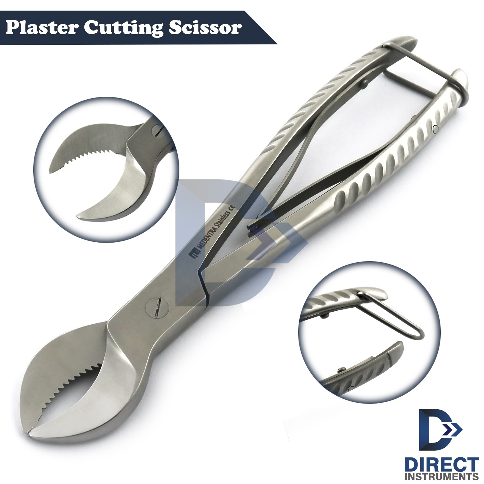 Plaster Cutting Scissor Heavy Spring Action Gypsum Shears Dental Laboratory 20cm