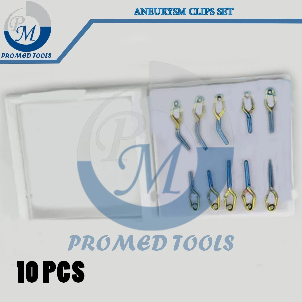 Aneurysm clips Neurosurgery 10-pcs Set In titanium Premium Quality