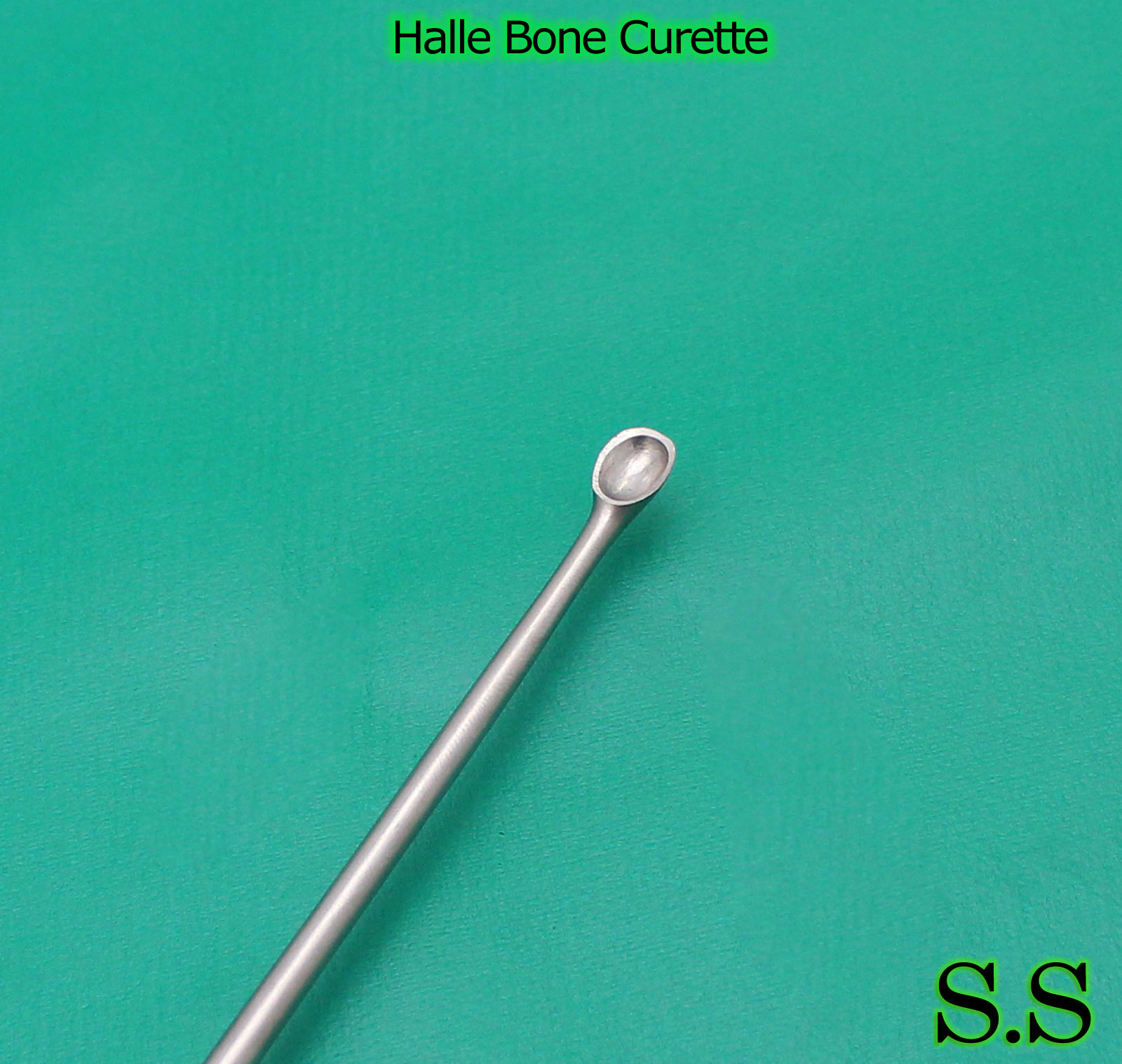 Halle Bone Curette Fiber Handle 6×9 mm Orthopedic Surgical Instruments