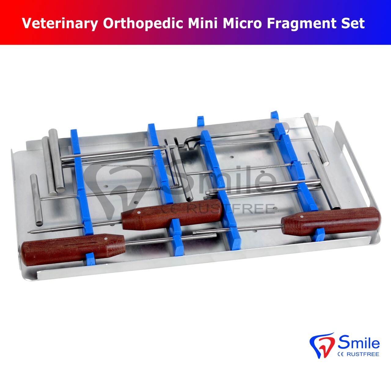 Veterinary Orthopedic Mini-Micro Fragment System Set 1.5/2.0/ 2.7/3.5/4.0 mm
