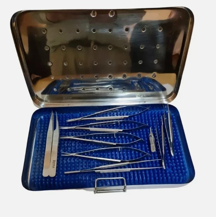 Micro Hand Surgery Set with Silicon Matt and Sterilization Box