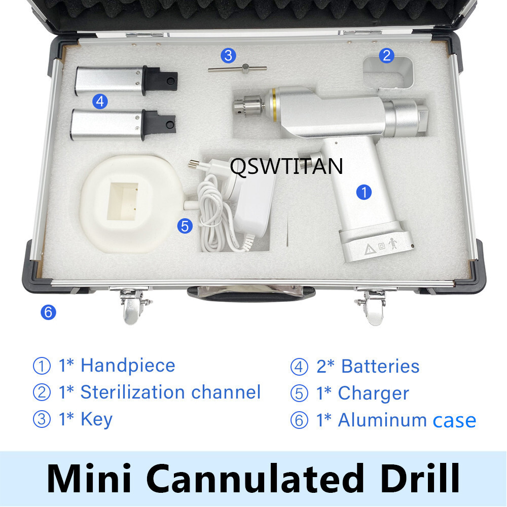 QSWTITAN Orthopedic Electric Drill Cannulated Drill Micro Cannulate Dril Bone