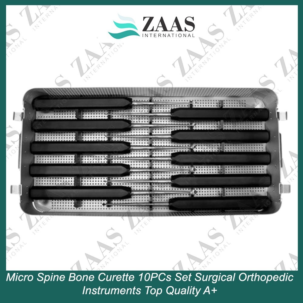 Micro Spine Bone Curette 8PCs Set Surgical Orthopedic Instruments Top Quality A+