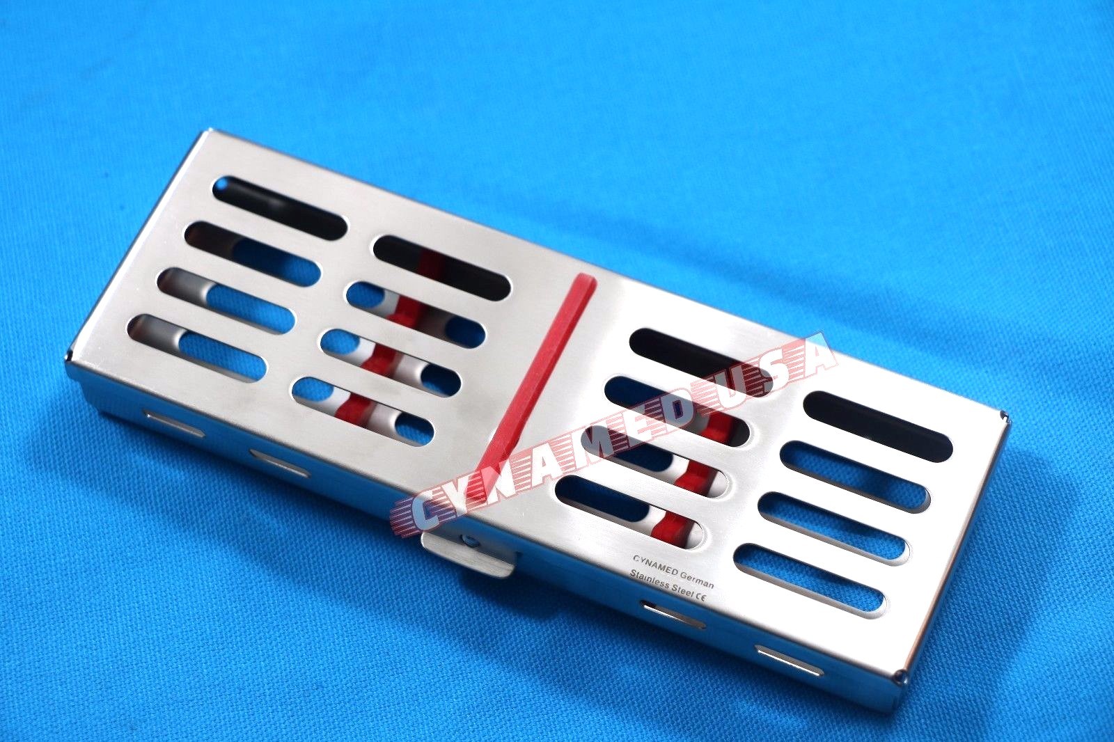 GERMAN Dental Sterilization Cassette Rack Tray Box For 5 Surgical Instruments